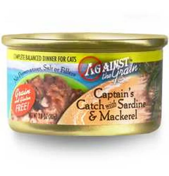 24/2.8 oz. Against The Grain Captain's Catch With Sardine & Mackerel Dinner For Cats - Health/First Aid